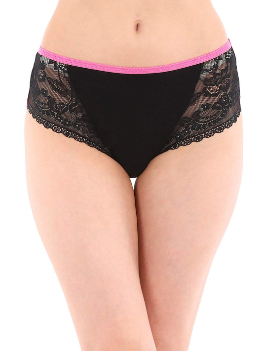 Clovia Womens Cotton Hipsters Regular Solid Underwear (Pack of 1) (PN2689P13XL_Black_X-Large)