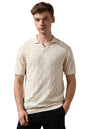 Dennis Lingo Men Marshmallow Textured Half Sleeves Regular Fit T Shirts