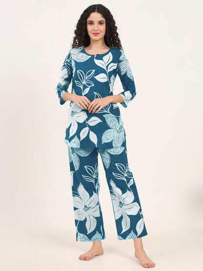 Tee Projekt Co Ord Set For Women Stylish | Ethnic Co Ord Set For Women Blue