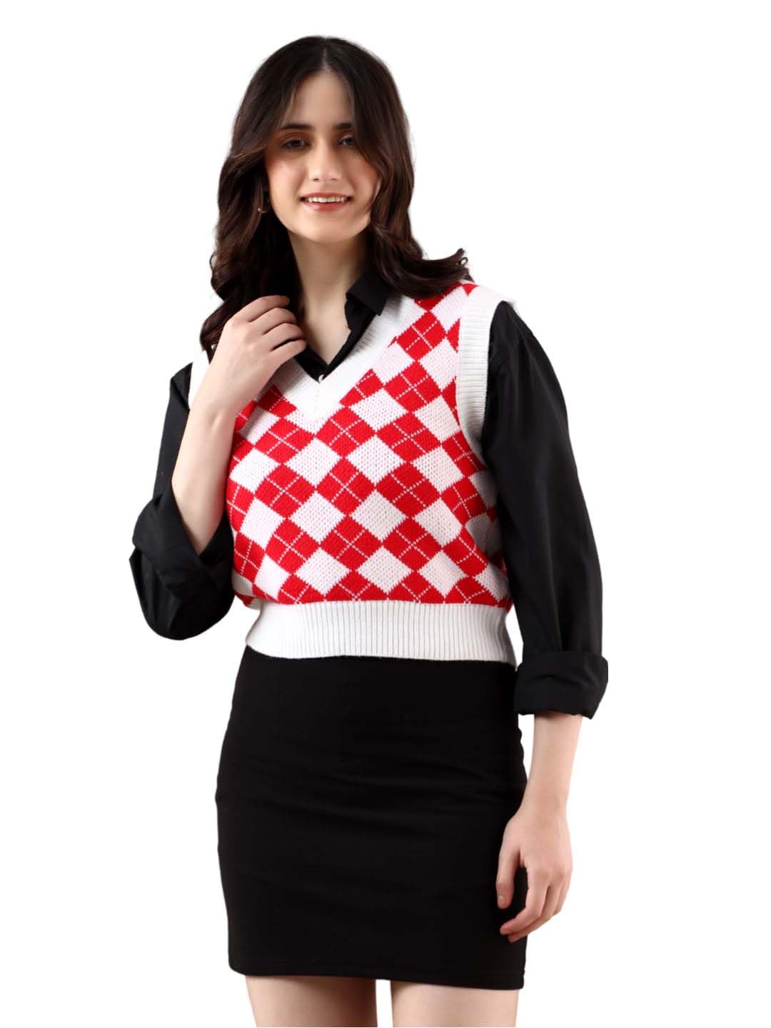 Kotty WomenS Trendy Sleeveless Sweater Vests  Perfect For Layering And Smart-Casual Outfits(Multicolored,M)