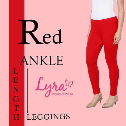Lyra Women'S Red Churidar Leggings