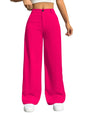 Toochki Tailored Trousers for Womens | Women High-Waisted Pant | Solid Korean Bottom Wear Trouser Pink