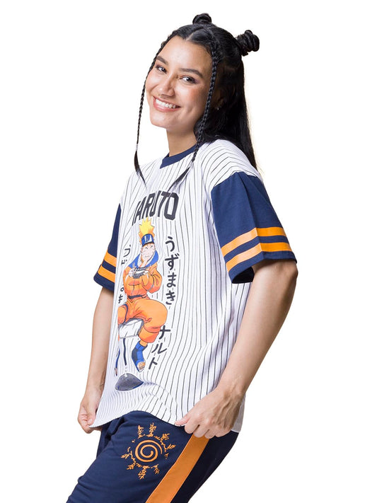 Bewakoof Official Naruto Merchandise Womens Graphic Printed Oversized T-Shirt_603172_Blue_XL