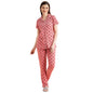 Sweet Dreams Women Printed Pyjama Set Dusty Rose