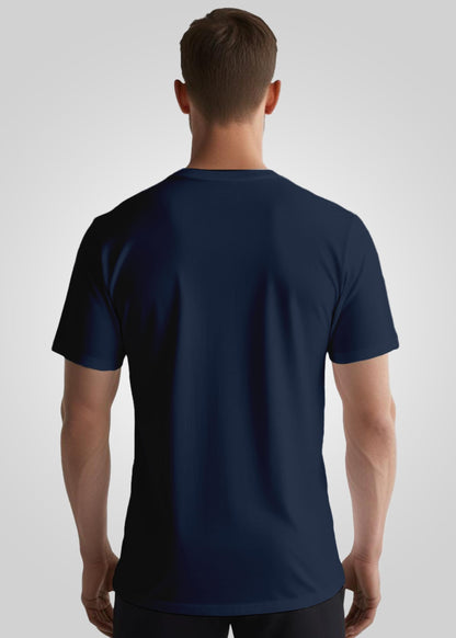 Peppyzone Mens Regular Fit T-Shirt (PZ-ZodiacLeo6006_Navy Blue
