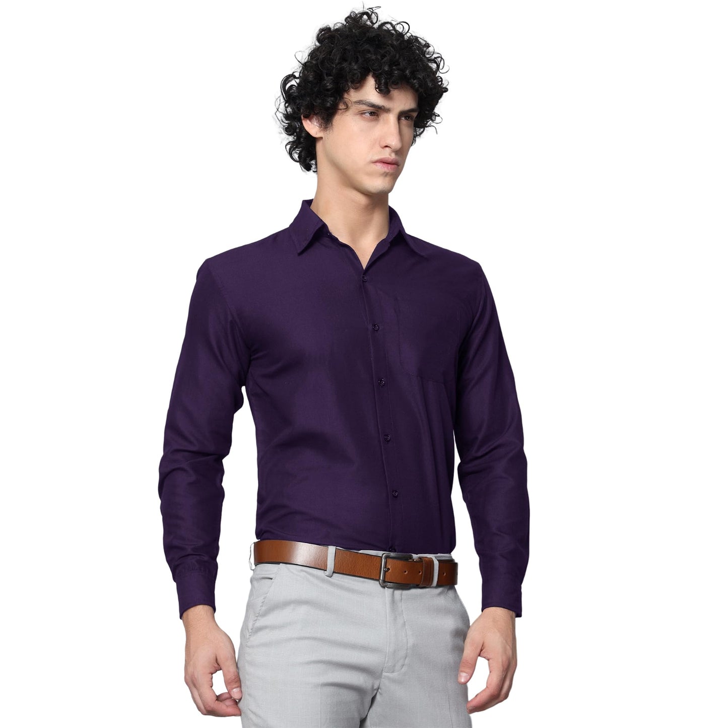 Tee Projekt Premium Plain Cotton Shirt for Men | Cotton Shirt | Casual Shirt | Solid Shirt | Full Sleeves | Formal Shirt (SFA-ST