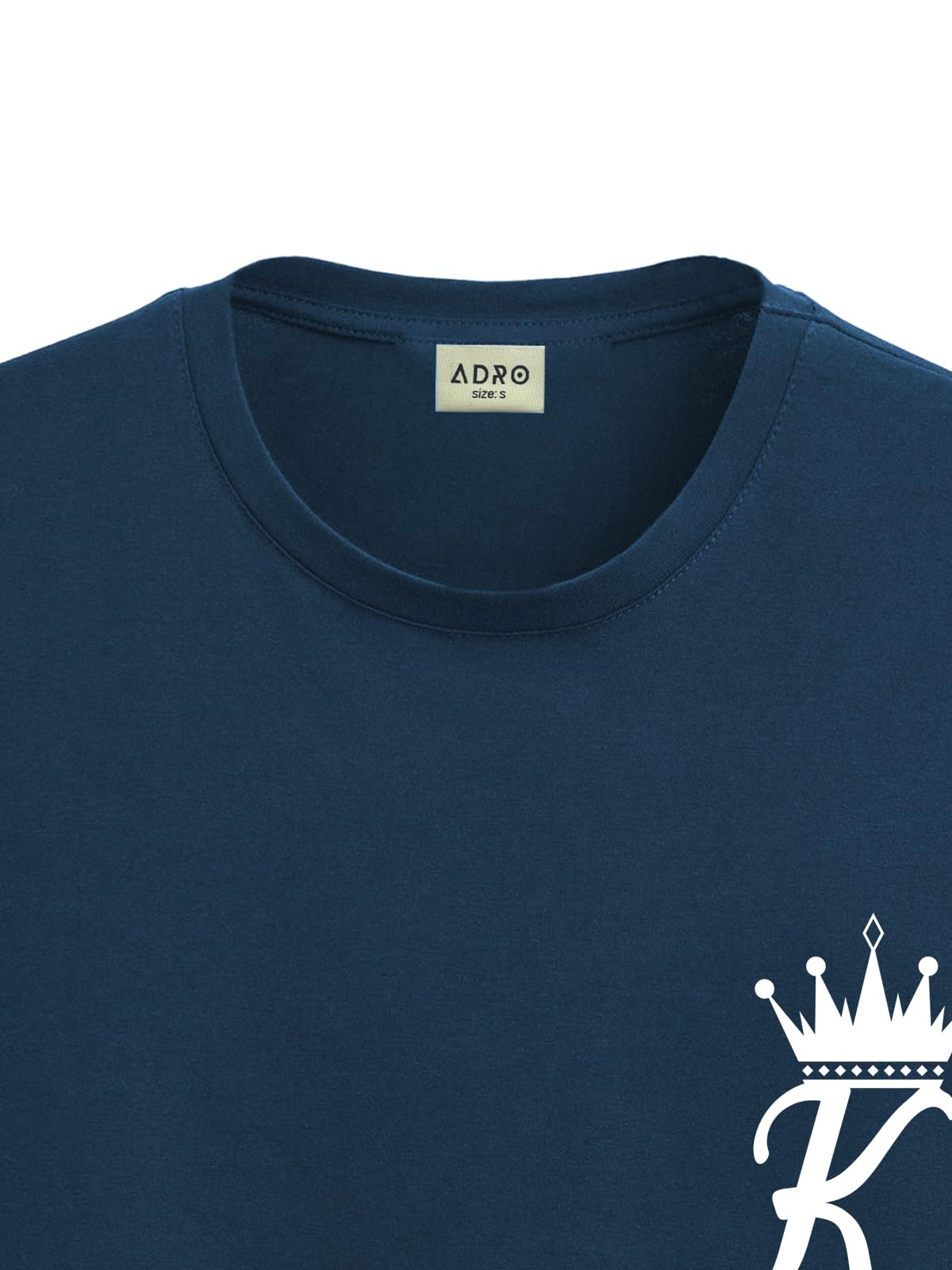 ADRO Men's Solid Regular Fit T-Shirt (RN24-STICK-KK-SB_Teal
