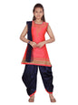 Aarika Girl'S Silk Kurti Patiala Set (Pt-18272_Gajri-Navy Blue_22)