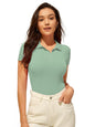 AVANOVA Slim Fit Western for Womens Ruched Solid Tunic Top_Rama Green