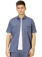 Thomas Scott Mens | Half Sleeve | Double Pockets | Solid | Regular Fit Plus Size | 100% Cotton | Spread Collar | Casual Shirts (