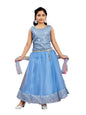 Aarika Girls Ethnic Wear Blue Colour Sequin Embroidery Net Lehenga Choli Set (10-15 Years)