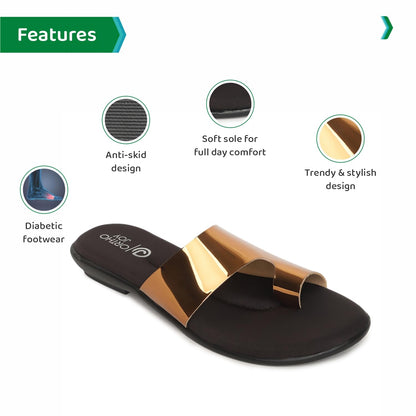 Ortho Joy Fancy Doctor Slippers | Soft Stylish Chappal For Women | Comfortable Flat Sandals For Women Stylish