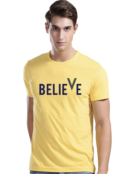 ADRO Men's Believe Design Printed T-Shirt (M)