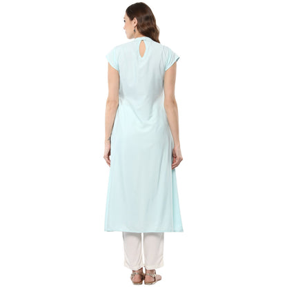 ZIYAA Straight Women's Multi Color Crepe Kurta