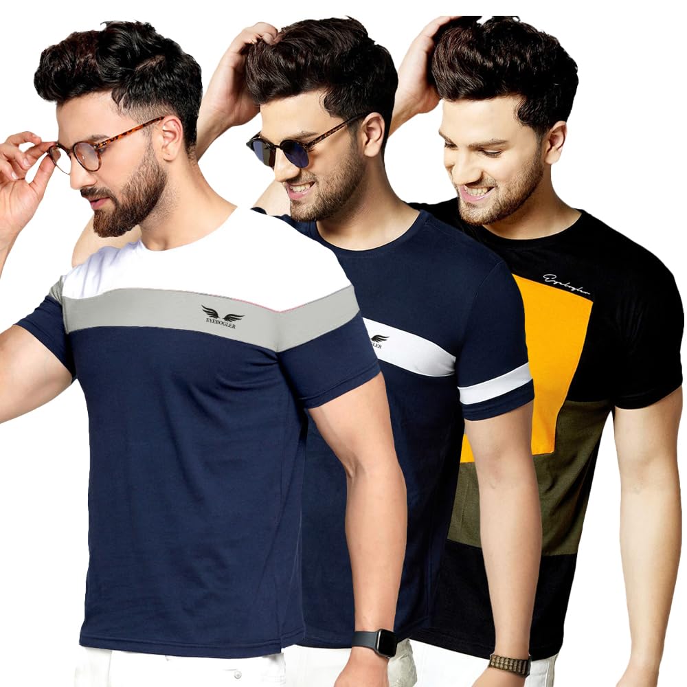 Noble Monk Men Regular Fit T-Shirt | Round Neck | Half Sleeve | Self Design | Casual T Shirt For Men