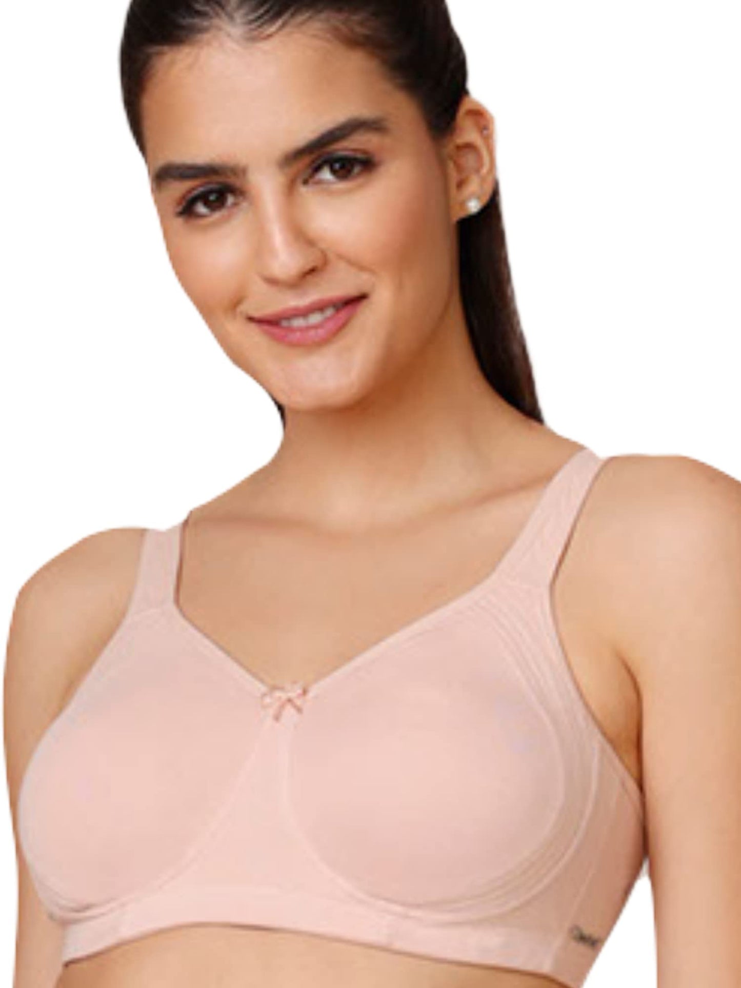 Nykd (Nyb169 Cotton Anti Microbial Non Padded & Non Wired Side Support Shaper Bra For Women | Full Coverage Bra With Detailed Co