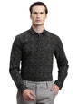 Turtle Men Black Printed Full Sleeve Slim Fit Cotton Viscose Casual Shirt