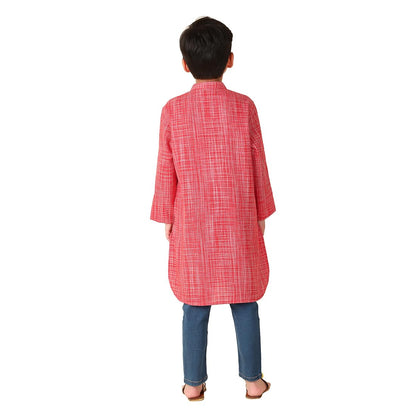 Fabindia BoyS Cotton Woven Regular Kurta (1030884Red_Red