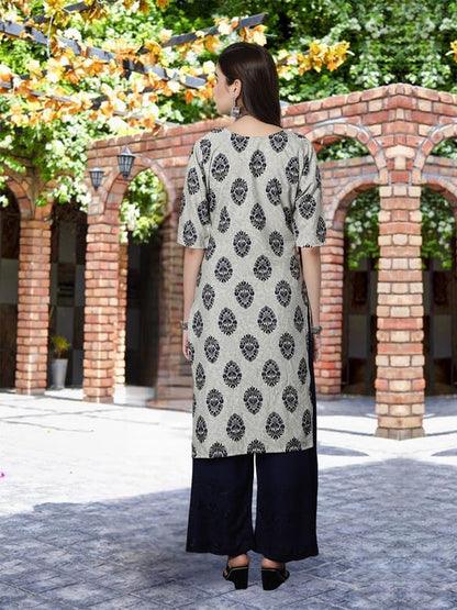 Pinkmint Crepe Printed Kurti For Womens College Wear Kurti Festival Wear Kurti For Women (Pack Of 5)
