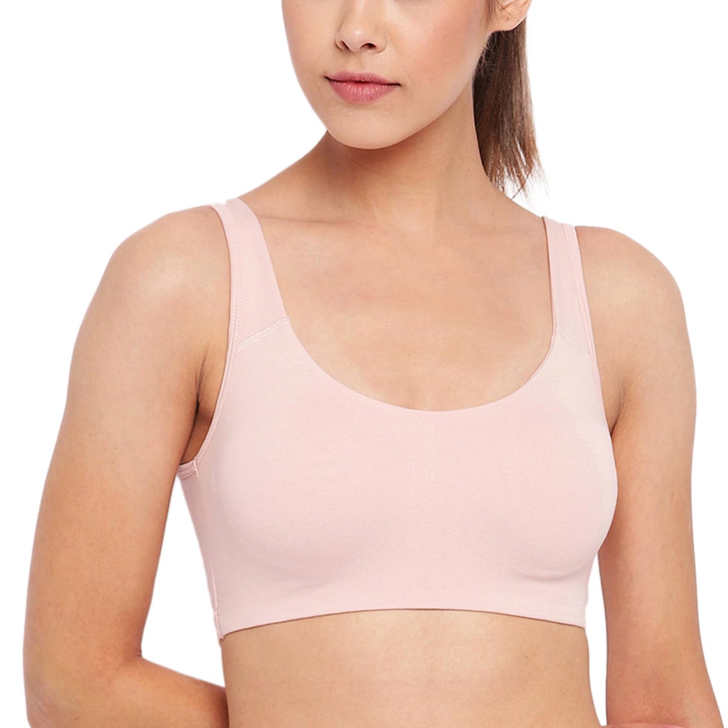 Enamor Sb06 Cotton Low Impact Slip On Everyday Sports Bra For Women - Non-Padded, Non-Wired & High Coverage | Available In Solid