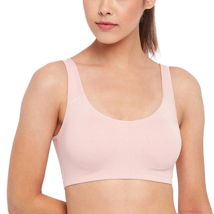 Enamor Sb06 Cotton Low Impact Slip On Everyday Sports Bra For Women - Non-Padded, Non-Wired & High Coverage | Available In Solid