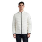 White High Neck Full Sleeve Bomber Jacket