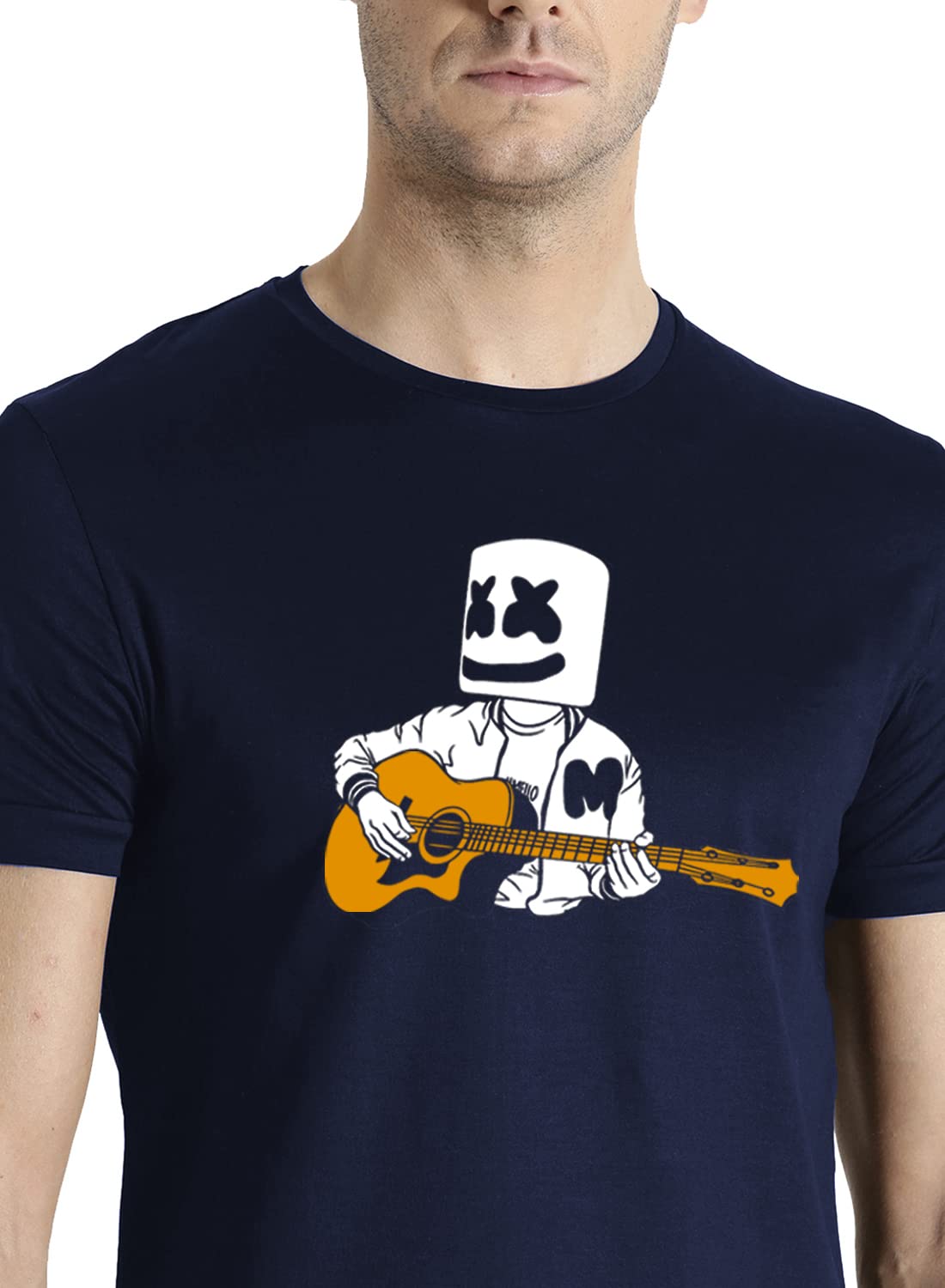 ADRO Mens Graphic Printed T-Shirts (RNR-M-MMG-NB_Navy)