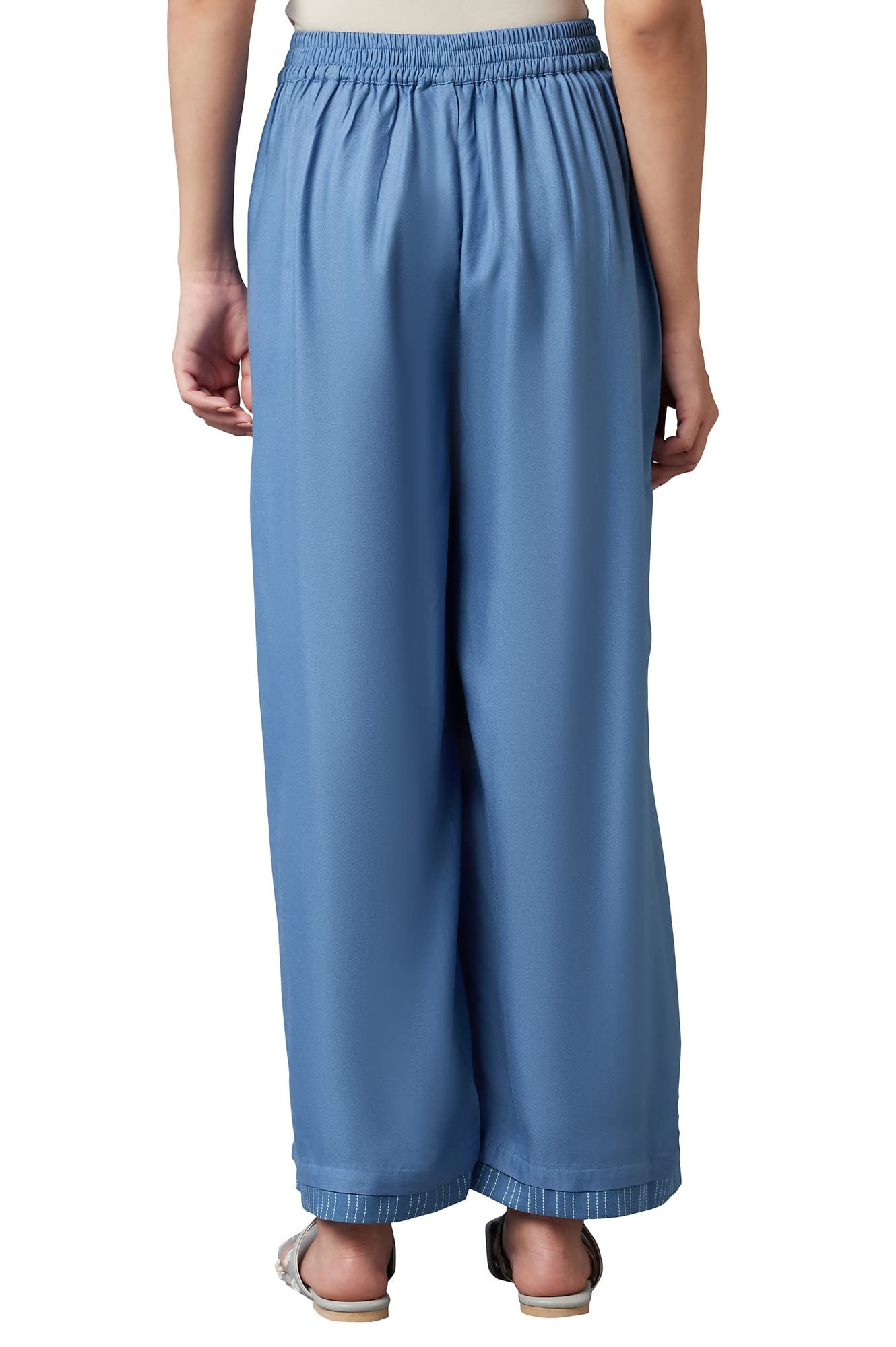 W for Woman W Strechable Parallel Pants for Women | Trousers for Women Blue