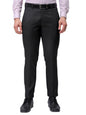 The Indian Garage Co Mens Slim Fit Self Design Formal Trousers Pants