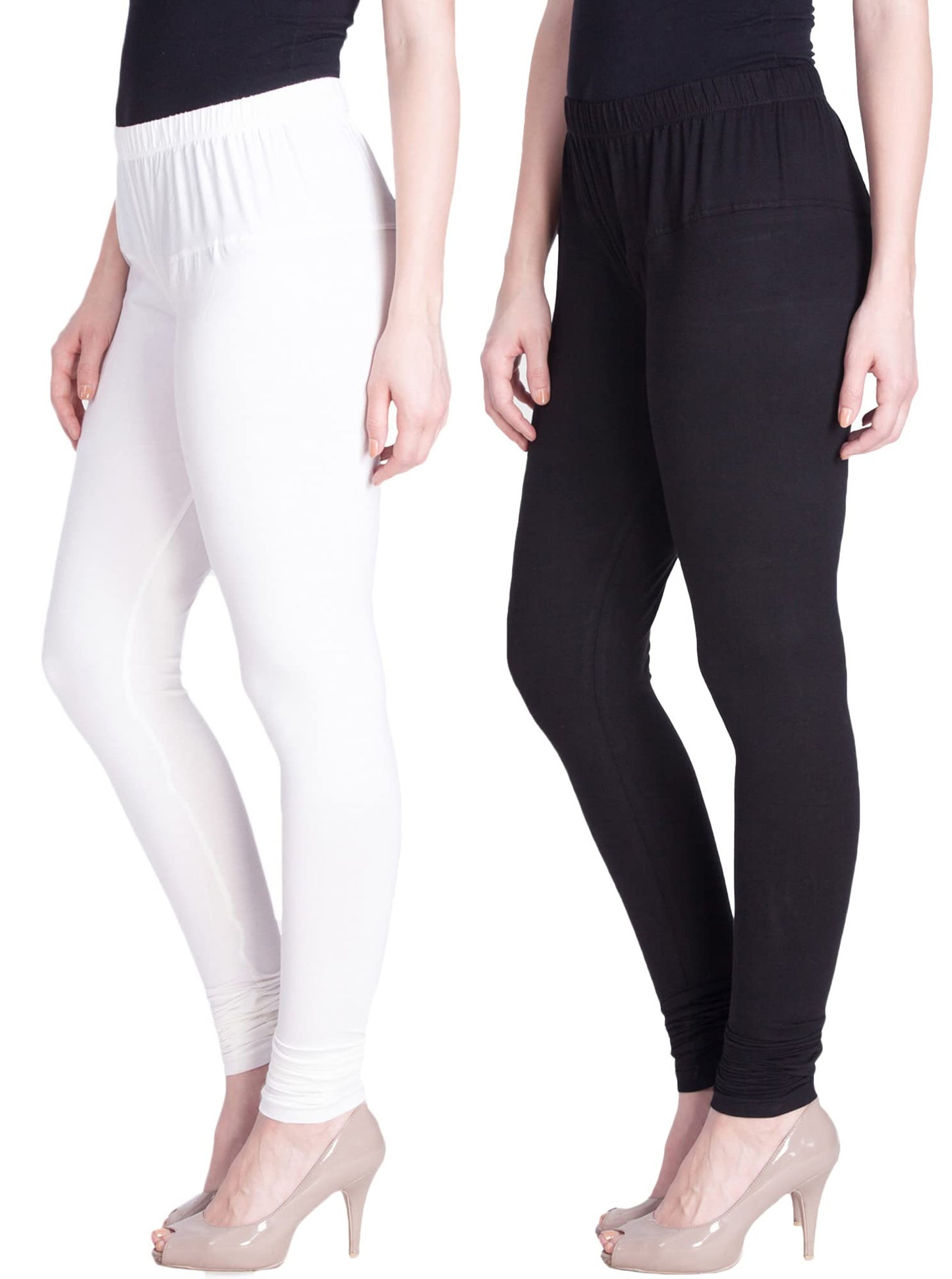 Lyra Cotton Premium Churidar Leggings For Women (Pack Of 2)
