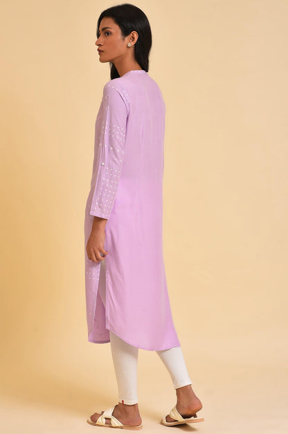 W For Woman WomenS Viscose Regular Kurta (23Few18951-120110_Purple