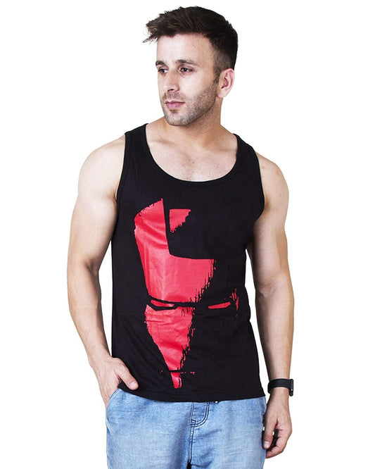 Veirdo Mens Printed Sleeveless Cotton Short Sleeve T-Shirt -