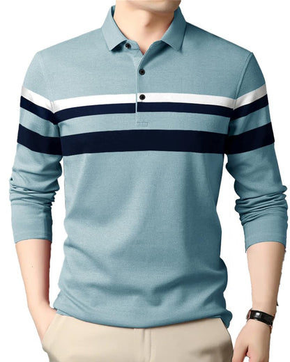 Noble Monk MenS Regular Fit Polo T Shirt |Full Sleeves |Collar Tshirts | Casual T-Shirt For Men