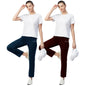 Pinkmint Women Combo Track Pant l Pure Cotton Pyjamas l Fancy Pocket Trouser l Gym, Regular Home Wear (Pack of 2)