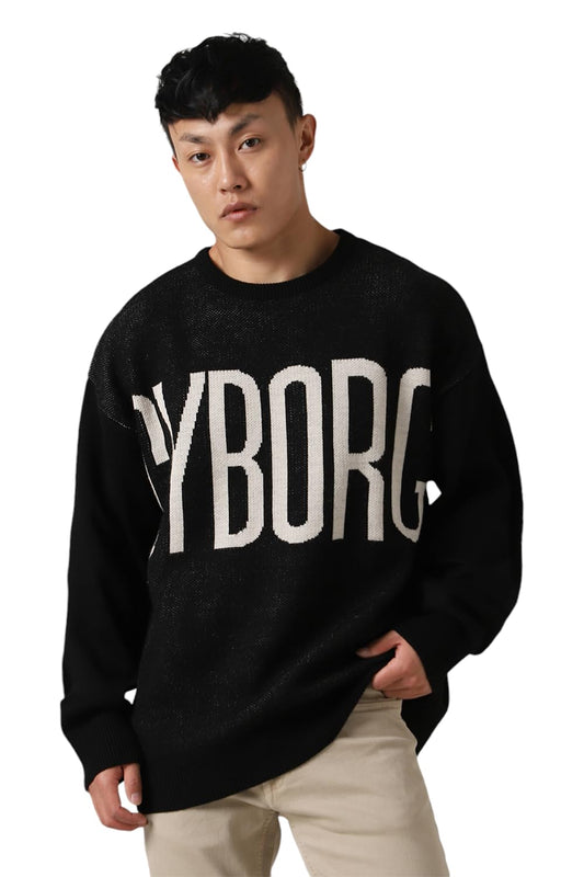 Hubberholme Men Acrylic Knitted Oversized Fit Round Neck Full Sleeves Sweaters 1