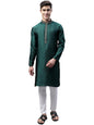 Jompers Mens Collar Embroidered Silk Jacquard Kurta Pyjama Set