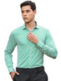 Thomas Scott 100% Cotton Strpes Slim Fit Formal Shirts for Mens Green