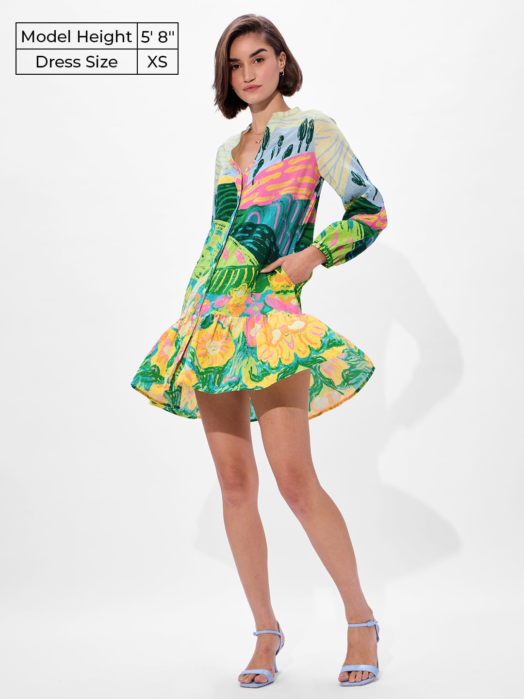 The Souled Store Landscape Women And Girls Long Sleeves Dress
