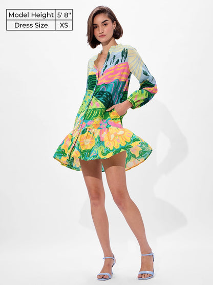 The Souled Store Landscape Women And Girls Long Sleeves Dress