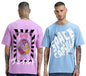 Veirdo Mens 100% Cotton Oversized Baggy Fit Drop Shoulder Graphic Typographic Printed T-Shirt Combo