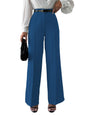 Shasmi Womens Solid Morpeach Color High Waist, Wide Straight-Leg Loose Fit, Front Button Closure, Simple Daily Casual Long Pant
