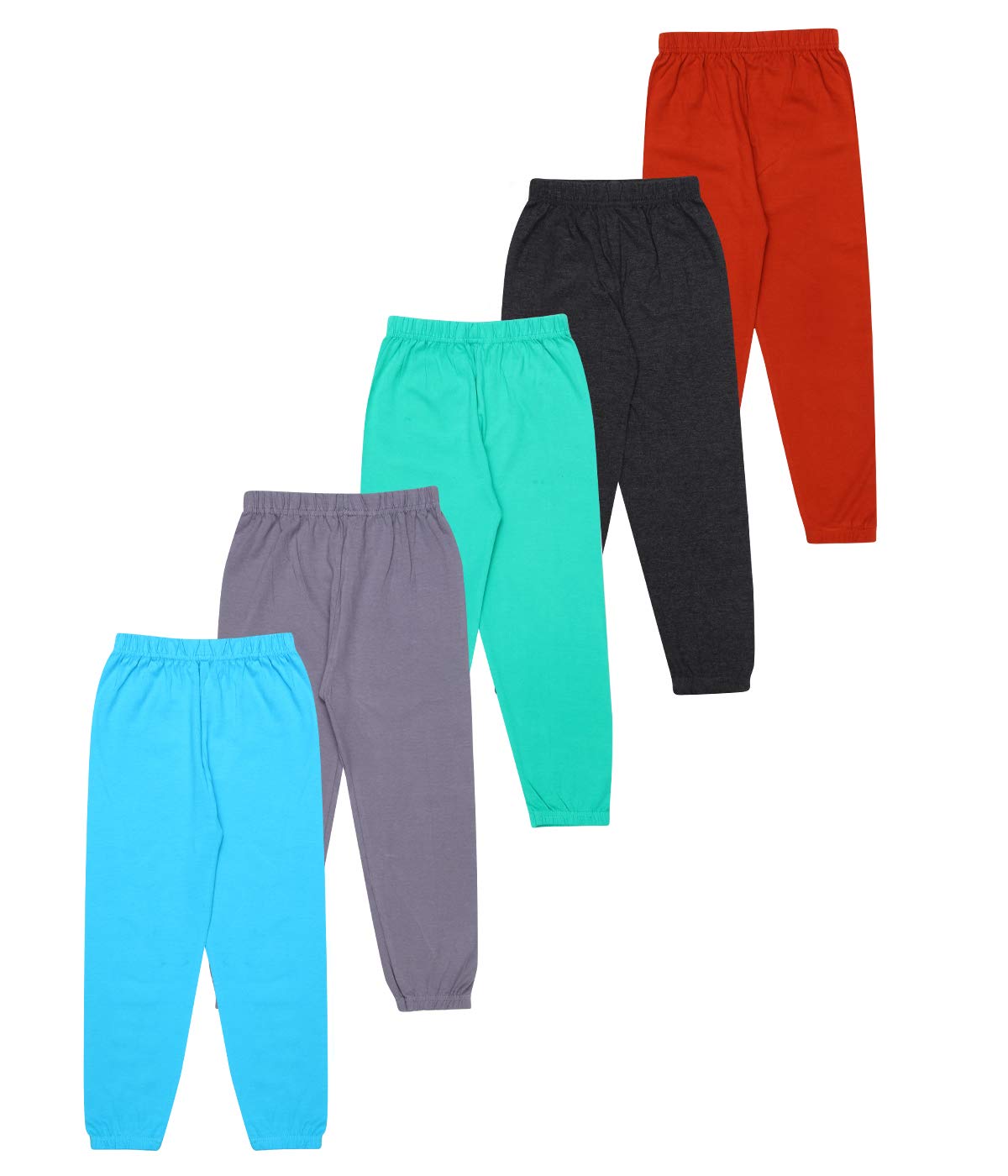Kyda Kids 100% Cotton Printed Track Pant For Boys And Girls (Pack Of 5) Multicolour