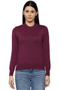 Allen Solly Women Regular Fit Solid Casual Sweater