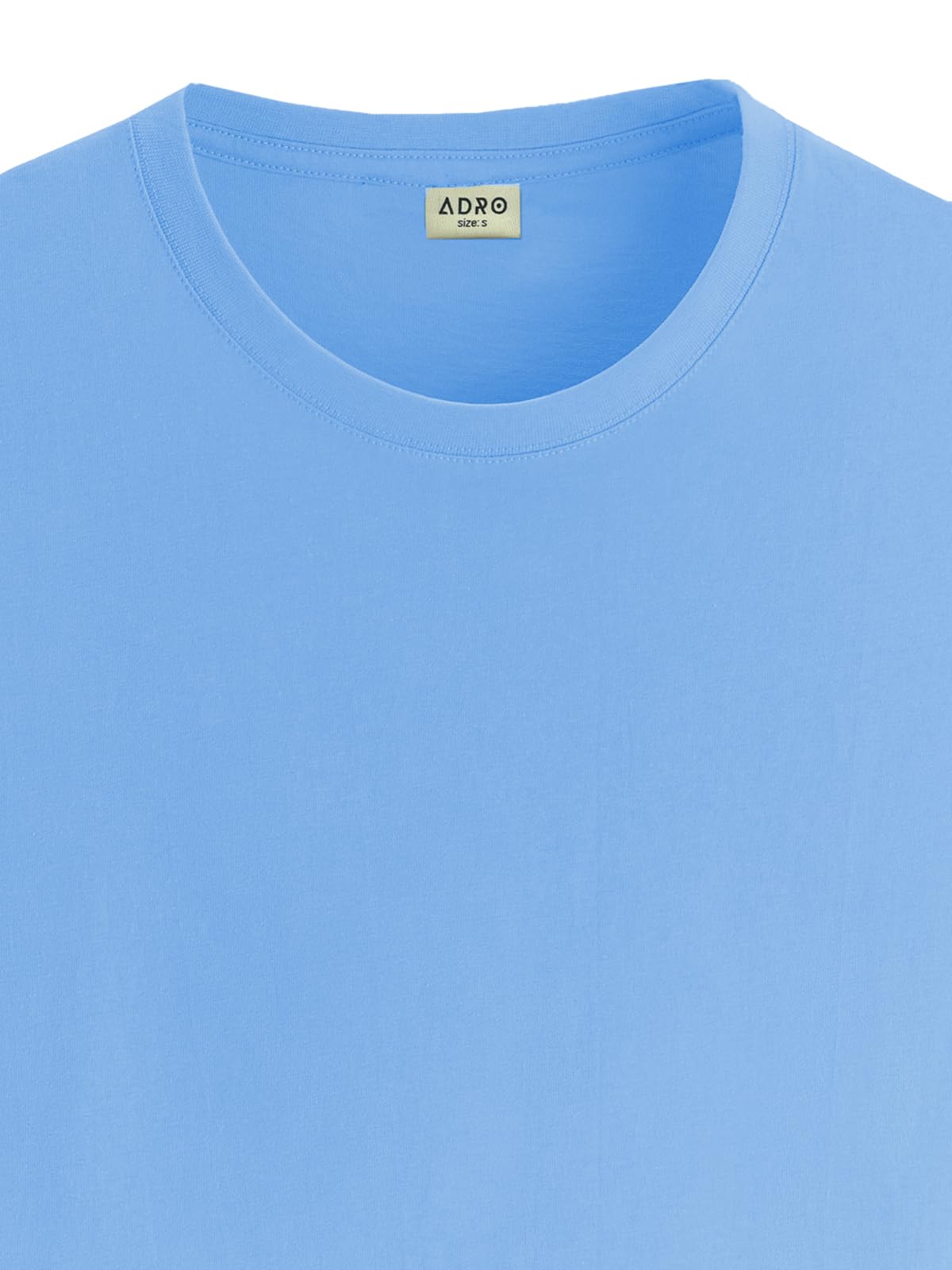 ADRO Men's Solid Regular Fit T-Shirt (RCM2-PLN)