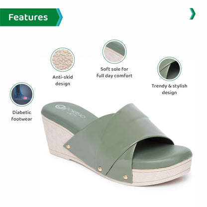 Ortho Joy Fancy Doctor Slippers | Soft Chappal For Women | Comfortable Wedges Sandals For Women Stylish