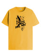 ADRO Mens Anime T Shirt - Premium Cotton Printed Haikyuu Tshirt - Perfect for Haikyuu Fans Print and Comfortable Fit Mustard T-S