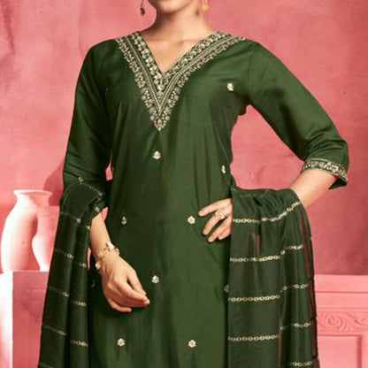 Lookmark WomenS Pure Cotton Straight Kurta Pant Dupatta Set With Elegant Embroidery - Perfect For Every Occasion (Az-Lm-Og-Ks21