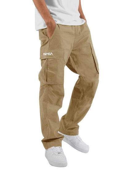 Deelmo MenS Regular Fit Solid Pattern Cotton Blend Cargo Pant With Full Length And Drawstring Closure Type | Cargo Pant For Man