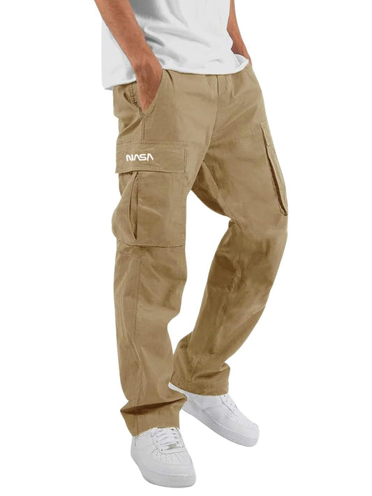 Deelmo MenS Regular Fit Solid Pattern Cotton Blend Cargo Pant With Full Length And Drawstring Closure Type | Cargo Pant For Man