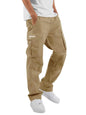 Deelmo MenS Regular Fit Solid Pattern Cotton Blend Cargo Pant With Full Length And Drawstring Closure Type | Cargo Pant For Man